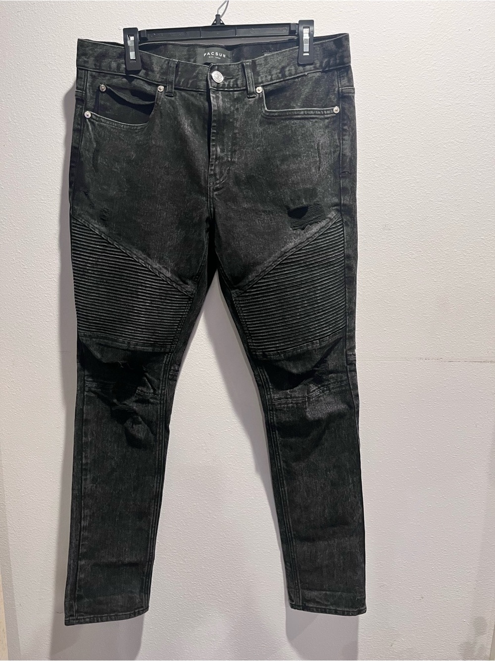 Pacsun Grey Stacked Skinny Jeans